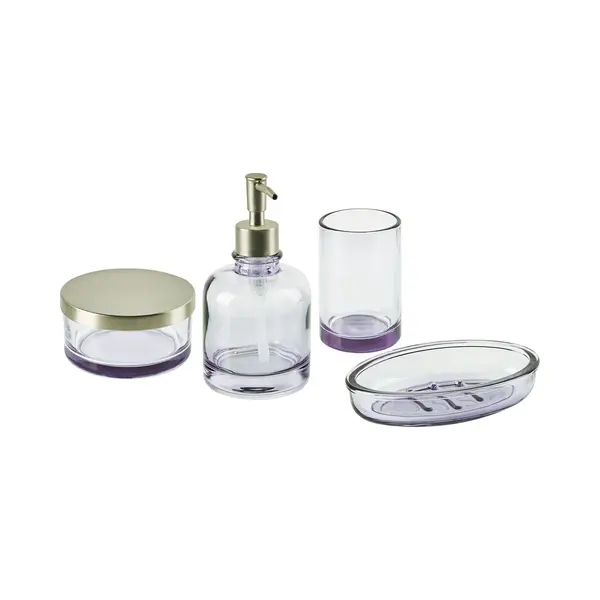 Beliani Telma - Badkamerset - Paars - Glas thumbnail