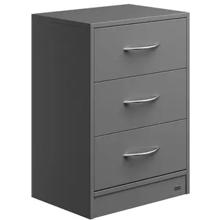 Casaria® Nachtkastje Eloise Antraciet 54x39x28cm Met Led