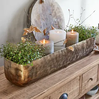 Loberon Schaal Skye Antiekmessing