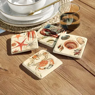 Loberon Onderzetter Set Van 4 Celorin Bont