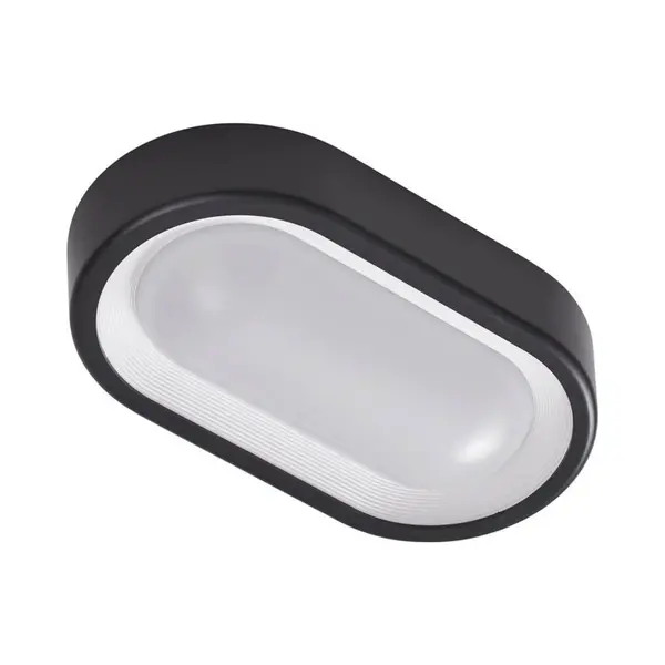 Lindby - Led Plafondlamp - 1licht - Kunststof - H, 7 Cm - Zwart, Wit - Inclusief Lichtbron thumbnail
