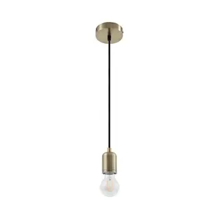 Lindby Hanglamp Hattie, Fitting E27, Messing, Ø 4, 7 Cm
