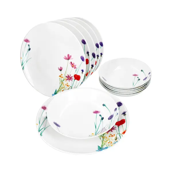 MamboCat Tafelservice 12tlg Tafelservice Marie Porzellan 6 Personen Blumen, Porzellan thumbnail
