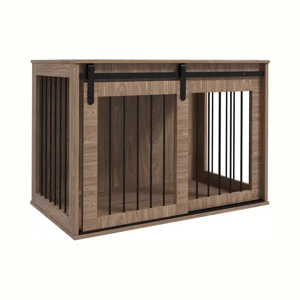 PawHut Hundekäfig Möbel Mit Abschließbar Schiebetüren Moderne Metall Hundebox Für Zuhause Indoor Hundehütte Für Große Hunde Bis Zu 30 Kg Hundehaus 98 thumbnail