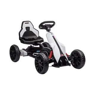 Homcom Elektro-Kinderauto Elektro Gokart Mit 2-Fach Modus, Sicherheitsgurt, Lenkrad, Belastbarkeit 30 Kg, (1-tlg), 12 V, 3-5km, h, Für 3-8 Jahre