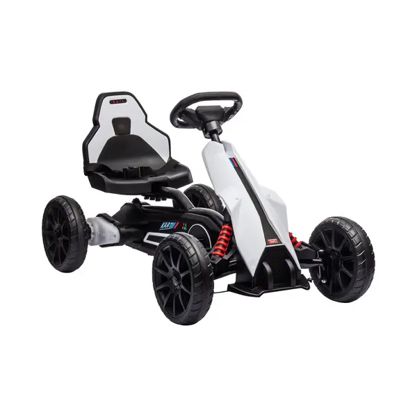 Homcom Elektro-Kinderauto Elektro Gokart Mit 2-Fach Modus, Sicherheitsgurt, Lenkrad, Belastbarkeit 30 Kg, (1-tlg), 12 V, 3-5km, h, Für 3-8 Jahre thumbnail