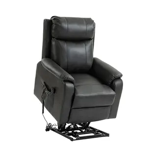 Homcom Fernsehsessel Mit Aufstehhilfe Elektrisch Relaxsessel Mit Zero-Gravity-Liegefunktion, Doppelmotor, Tv-Sessel Mit Fernbedienung, Rollen,