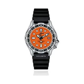 Chris Benz Deep 500M Automatic Taucheruhr Mit Schwarzem Kautschukband, Korallenorange