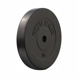 Gorilla Sports Barbell Weight Set, Single Unit. Made Of Plastic, Weight Of Disk, 1.25-15 Kg, Bore Size, 30 Mm-31 Mm, 10 Kg