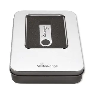 MediaRange BOX901 opslagdoos Opbergdoos Rechthoekig Aluminium, Kunststof Zilver