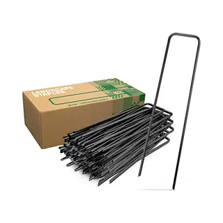 GardenGloss® Grondankers Van Niet Verzinkt Staal (50 Stuks) - Stabiele Grondankers Voor Onkruidvlies, Tuinvlies, Schutting & Net - 150 Mm Lang, 25 Mm