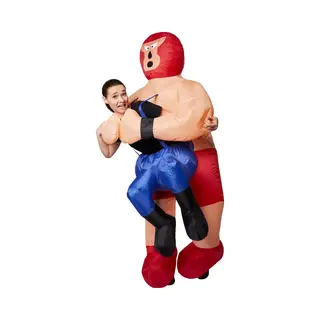 Tectake Dressforfun - Zelfopblaasbaar Berijdbaar Kostuum Worstelaar - Verkleedkleding Kostuum Halloween Verkleden Feestkleding Carnavalskleding Carnaval