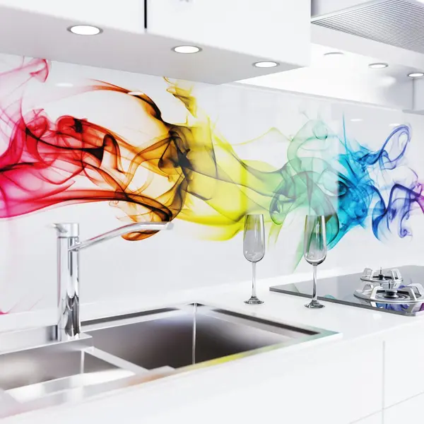 danario Keuken Achterwand Zelfklevend – Glaslook – Spatscherm Keuken – Verstevigde Pet Folie – Spatwand Fornuis – Muurbeschermer – 0, 80 Mm - thumbnail