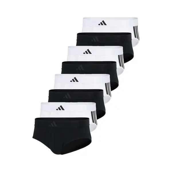 Adidas Basic Brief Heren Herenondergoed Slip Ondergoed, Set Van 8 thumbnail