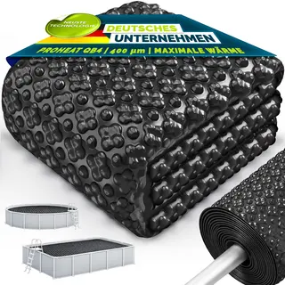 Tillvex® Elite Pool Zonnedoek 400 µm Rond 400 Cm | Premium Zonnefolie ProHeat QB4 Warmtefolie Op Maat Snijdbaar | Zonne-afdekzeil Snijdbaar |