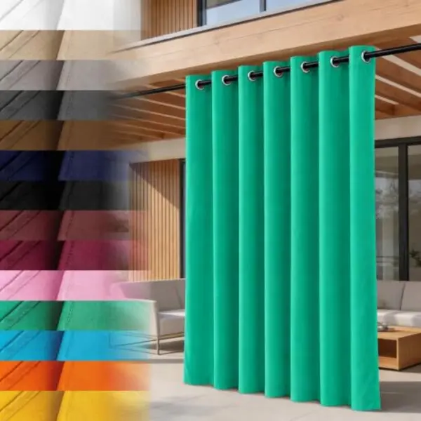 Lantigo Rideau Extérieur Vert 155x220 Cm Imperméable Anti-Uv Jardin thumbnail