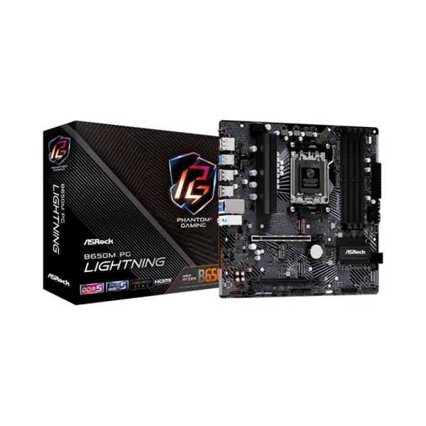 Asrock B650M Pg Lightning Amd B650 Socket AM5 micro Atx thumbnail
