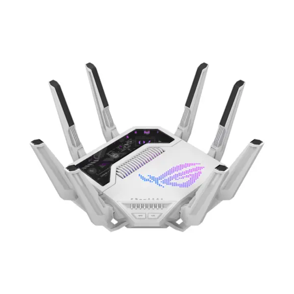 Asus Rog Rapture Gt-BE19000AI draadloze router 10 Gigabit Ethernet Tri-band (2,4 GHz / 5 GHz / 6 GHz) Wit thumbnail