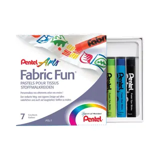 Pentel Stoffmalkreiden 7-Farben-Set