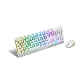 Msi Vigor GK30 Combo White Us toetsenbord Inclusief muis Gamen Usb Qwerty Italiaans Wit