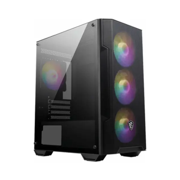 Msi Mag Forge M100A Micro Tower Black, Transparent thumbnail