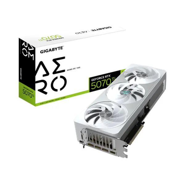 Gigabyte GeForce Rtx 5070 Ti Aero Oc 16G Grafikkarte - 16GB GDDR7, 256 Bit, Pci-E 5.0, 2588 MHz Core Clock, 3 x Dp 2.1a, 1 x Hdmi 2.1b, Nvidia Dlss 4, Gv-N507TAERO Oc-16GD thumbnail