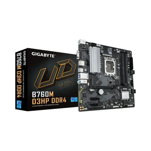 Gigabyte B760M D3HP DDR4 Motherboard - Supports Intel Core 14th Gen CPUs, 4+1+1 Phases Digital Vrm, up to 5333MHz DDR4 (Oc), 2xPCIe 4.0 M.2, GbE Lan, Usb 3.2 Gen1 thumbnail