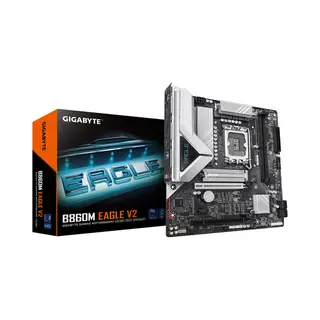 Gigabyte B860M Eagle V2 Motherboard - Intel Core Ultra Series CPUs, 6+1+2 Phases Vrm, up to 9066MHz DDR5, 1xPCIe 5.0 + 1xPCIe 4.0 M.2, 2.5GbE Lan, Usb 3.2 Gen 1