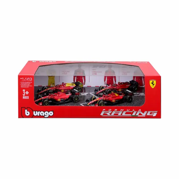 Bburago F1 Ferrari 4 Pack Charles Leclerc Highlights 1, 43 Scale Model Set thumbnail
