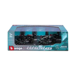 Bburago F1 Mercedes Benz 4 Pack British Gp Lewis Hamilton 1, 43 Scale Collectible Set