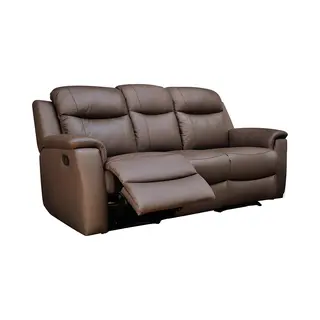 Vente-unique Driezits Relaxbank Evasion Van Leer - Bruin