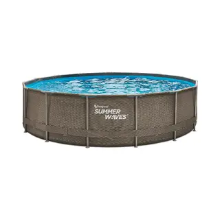 Summer Waves - Zwembad Active Frame 457 X 106 Cm - Dark Double Rattan