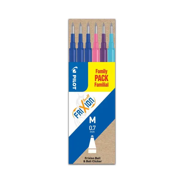 Pilot FriXion Ball Medium Zwart, Blauw, Rood 6 stuk(s) thumbnail