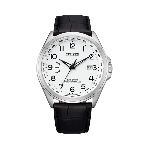Citizen Funkuhr CB0250-17A, Armbanduhr, Herrenuhr, Solar, Lederarmband, Saphirglas, Datum thumbnail