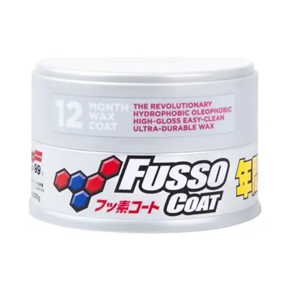 SOFT99 Fusso Coat 12 Months Wax Light 200g - Hard Car Wax Polish – Auto Care Waterproof Hydrophobic Coating - Durable Paintwork Protection And thumbnail
