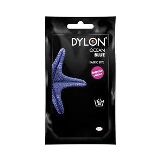 Dylon Hand Dye, Fabric Dye Sachet For Clothes, Soft Furnishings And Projects, 50 G - Ocean Blue