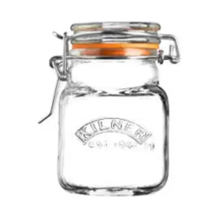 Kilner Clip Top Square Spice jar Glass Transparent