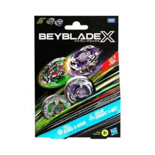 Beyblade X Yell Kong 3-60GB and Helm Knight 5-80T Top Dual Pack Set