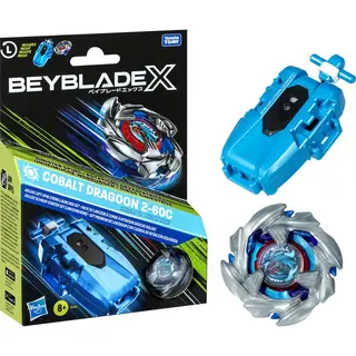 Beyblade X Cobalt Dragoon 2-60C Deluxe Linksdrehdes Schnur-Starter Set