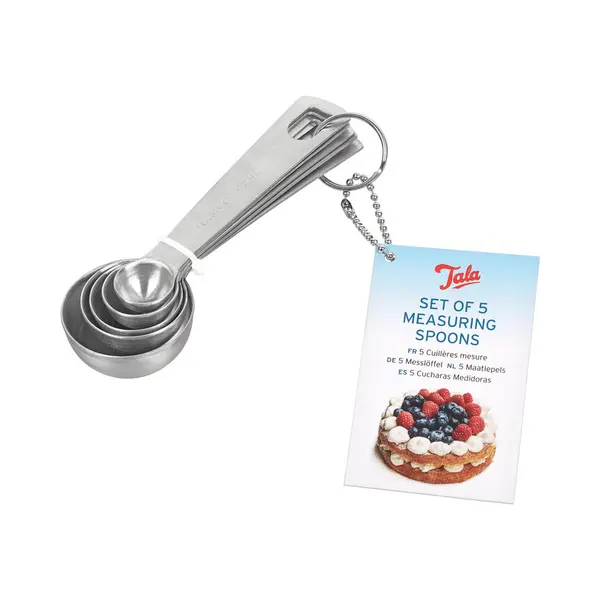 Tala Stainless Steel Measuring Spoons, 5 Piece Set For Measuring Dry And Liquids With Clear And Easy To Read Makring On Each Sppon To Know The thumbnail