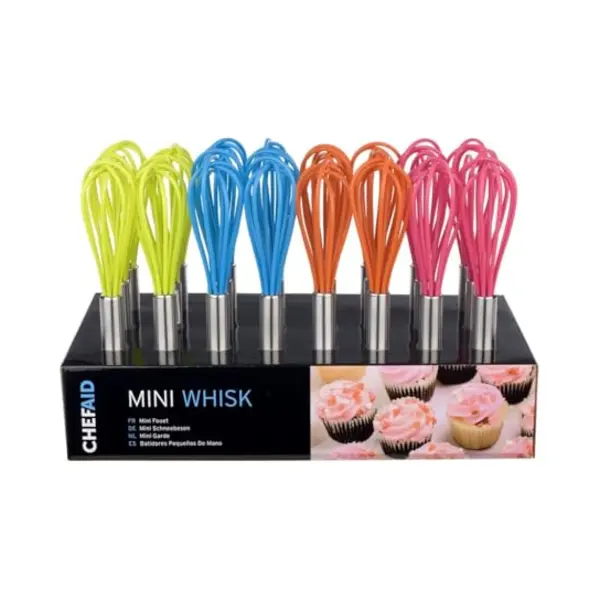 Chef Aid Cute Retro Colourful Mini Whisk - Assorted Colours - Kitchen Gadget Aid thumbnail