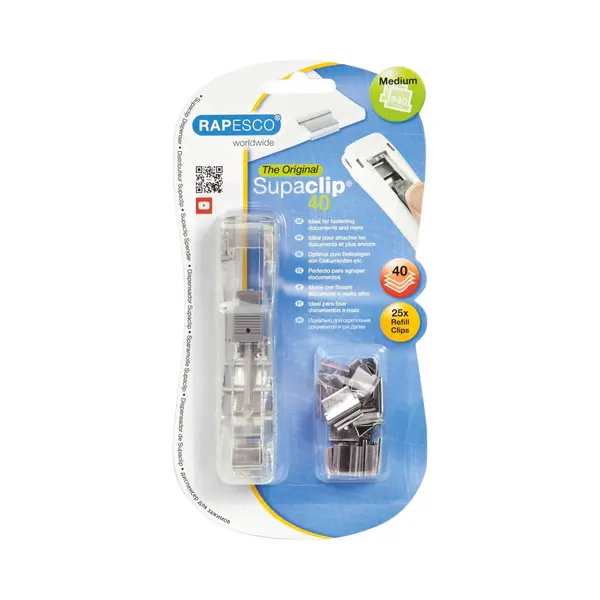 Rapesco Supaclip 40 paperclip dispenser Transparent thumbnail