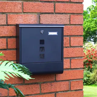 St Helens Wall Mounted Mail Box, Black