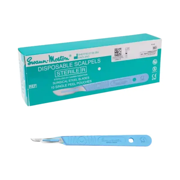 Swann-Morton 505 Steriele Wegwerpscalpel Met Handvat, Nr. 15, 10 Stuks thumbnail