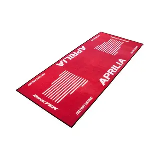 Tapis Environnemental Biketek Garage Mat Rouge Blanc Pour Moto Aprilia Neuf