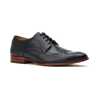 Base London Men's Barbera Lace Up Brogue Shoe In Black | Size, 12