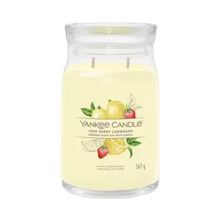 Yankee Candle Iced Berry Lemonade Wachskerze Zylinder Grapefruit, Zitrone, Pomelo Gelb 1 Stk