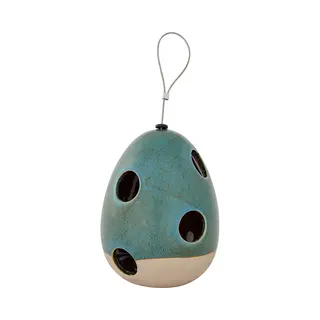 C J Wildlife Cj Wildlife - Vierno Nester - Keramische Nestmateriaalhouder Voor Tuinvogels - Ophangbaar Met Staaldraad