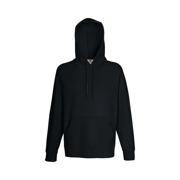 Fruit Of The Loom Men's Lightweight Hooded Sweatshirt Hoodie (240 Gsm) In Black | Size, Xl thumbnail