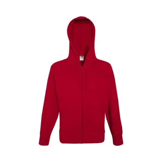 Fruit Of The Loom Heren Lichtgewicht Full Zip Jacket / Hoodie (Rood)